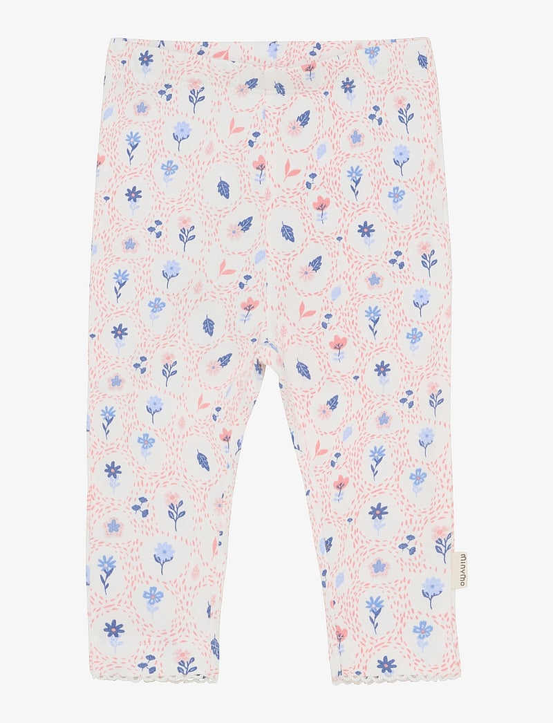 Minymo - Leggings AOP - leggings - marshmallow white - 0
