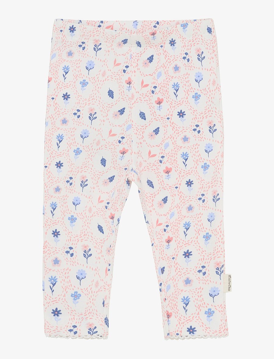 Minymo - Leggings AOP - leggings - marshmallow white - 0