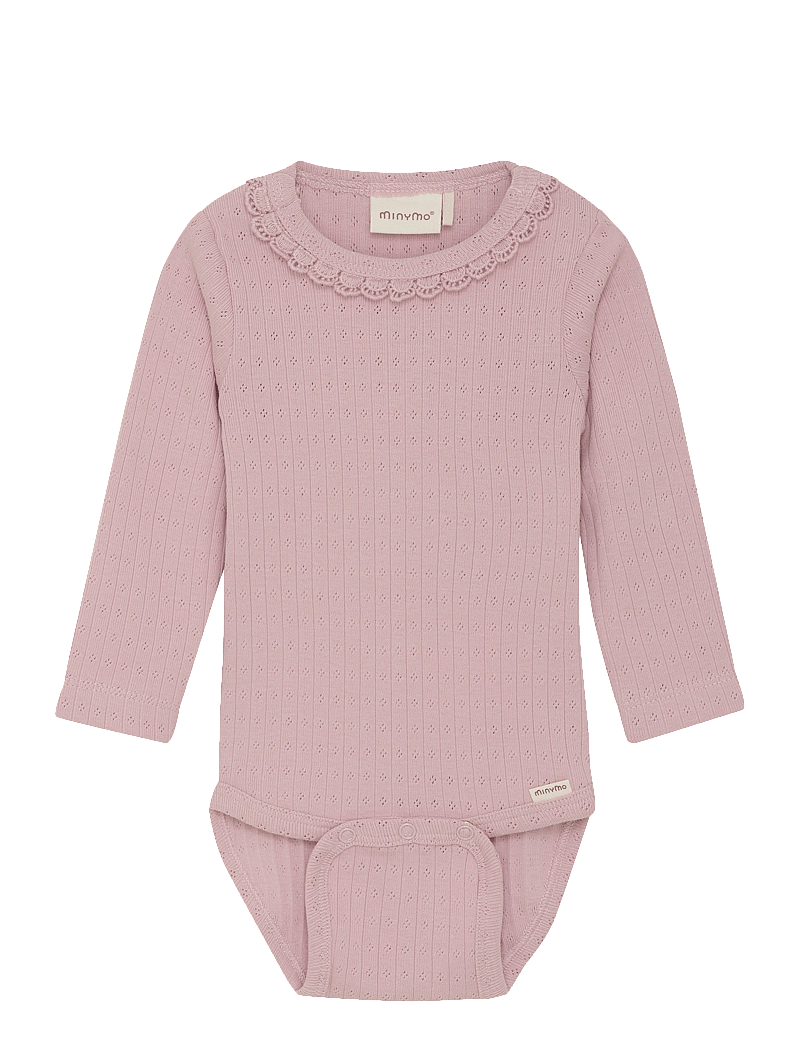 Minymo - Body LS Pointell - pikkade varrukatega bodid - burnished lilac - 0
