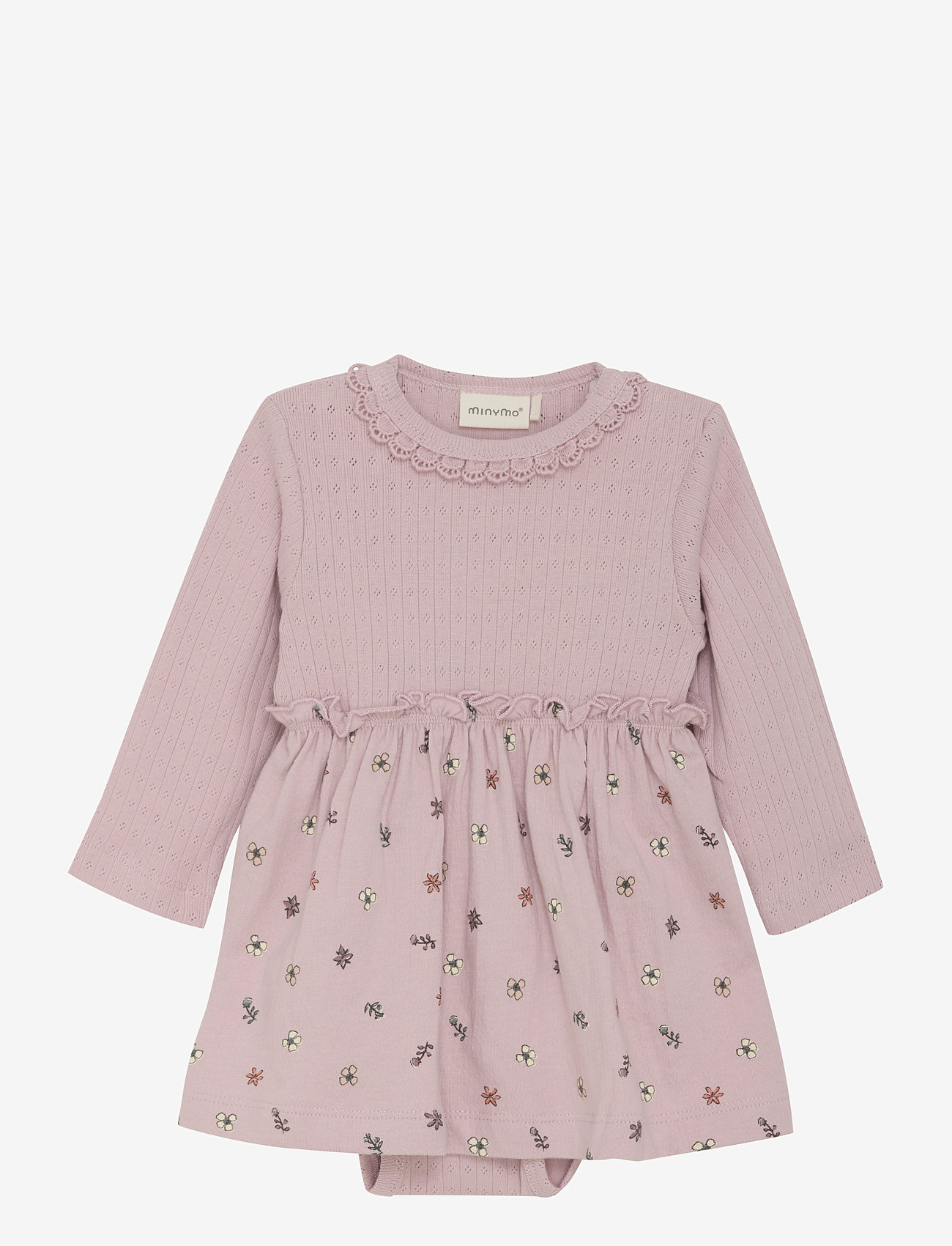 Minymo - Dress LS AOP - burnished lilac - 0