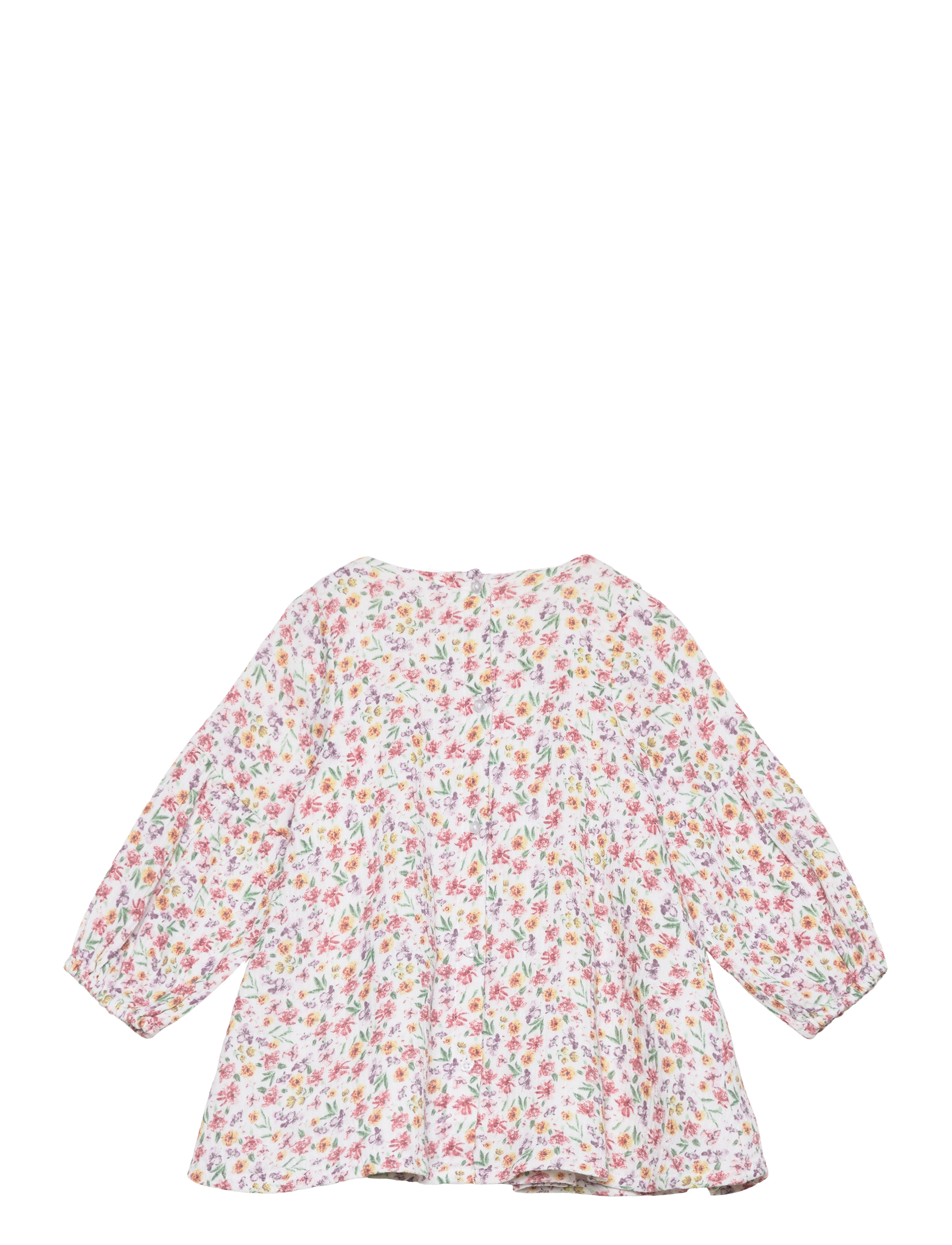 Minymo - Dress LS AOP - langärmelige babykleider - marshmallow white - 1