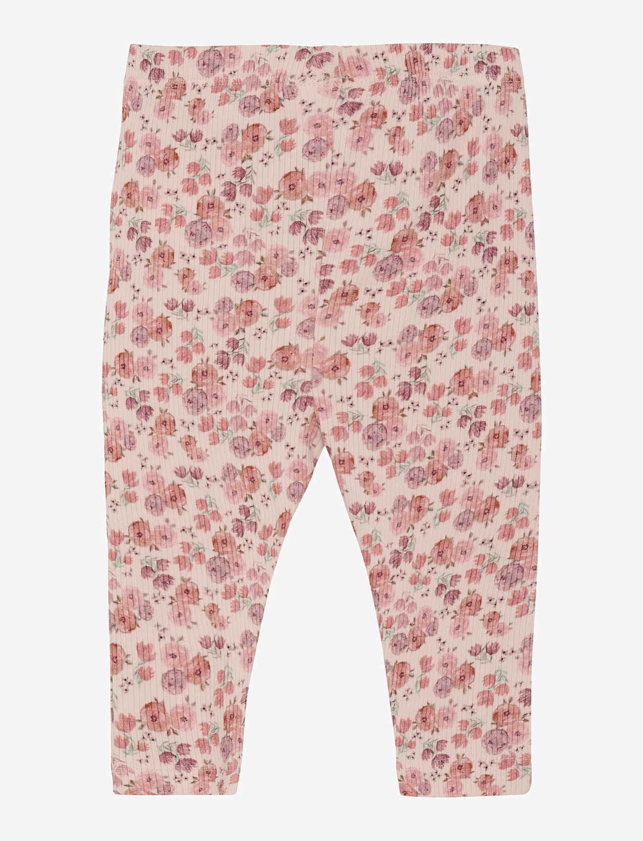 Minymo - Leggings AOP Rib - efterårstøj - peach whip - 1