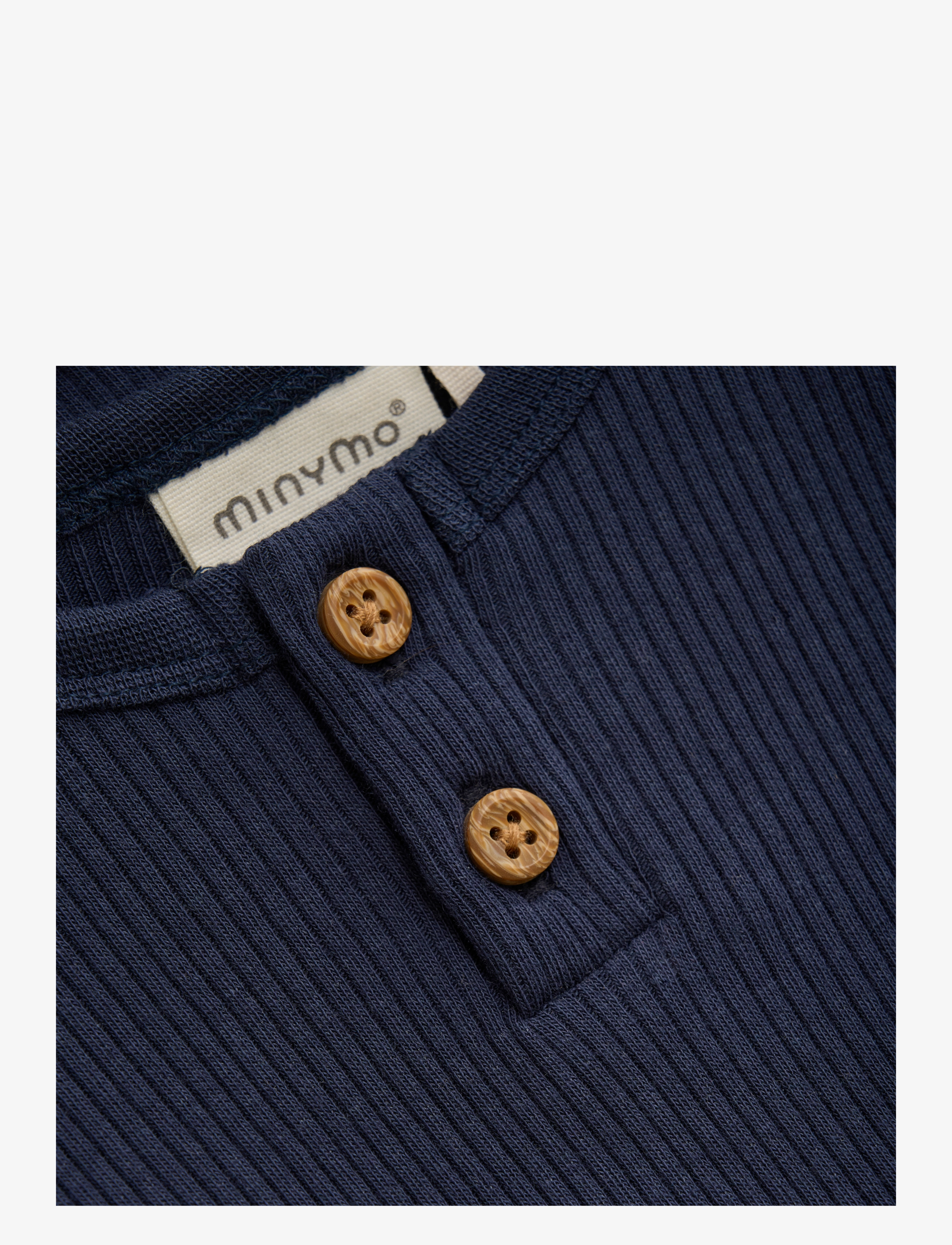 Minymo - Body SS Rib - kortærmede bodyer - blue nights - 2