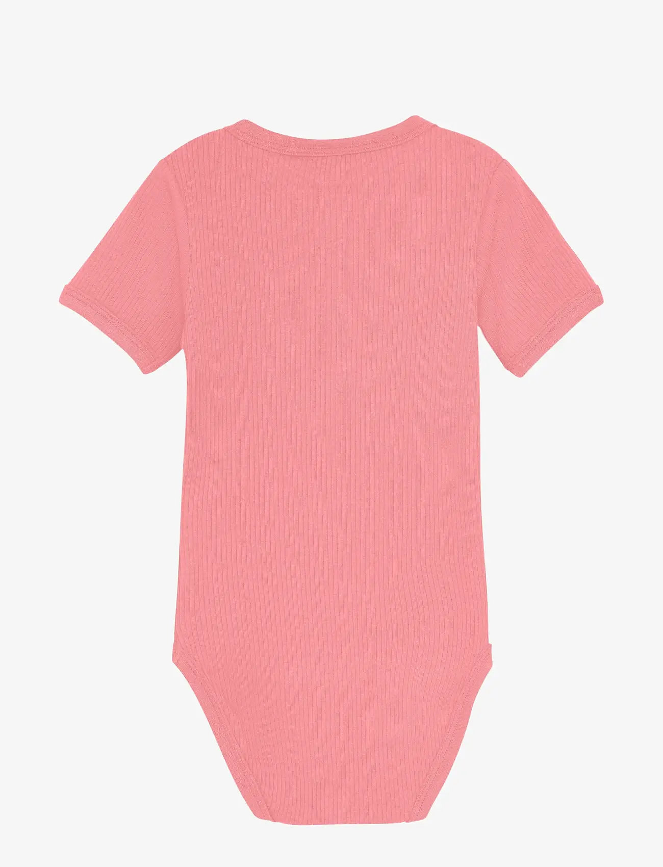 Minymo - Body SS Rib - kortærmede bodyer - strawberry pink - 1