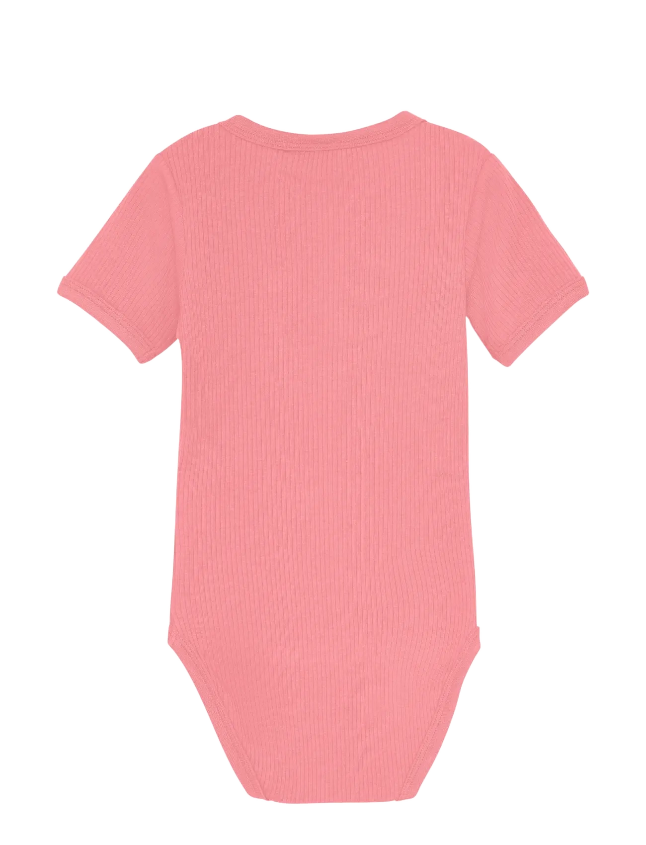 Minymo - Body SS Rib - kortærmede - strawberry pink - 1