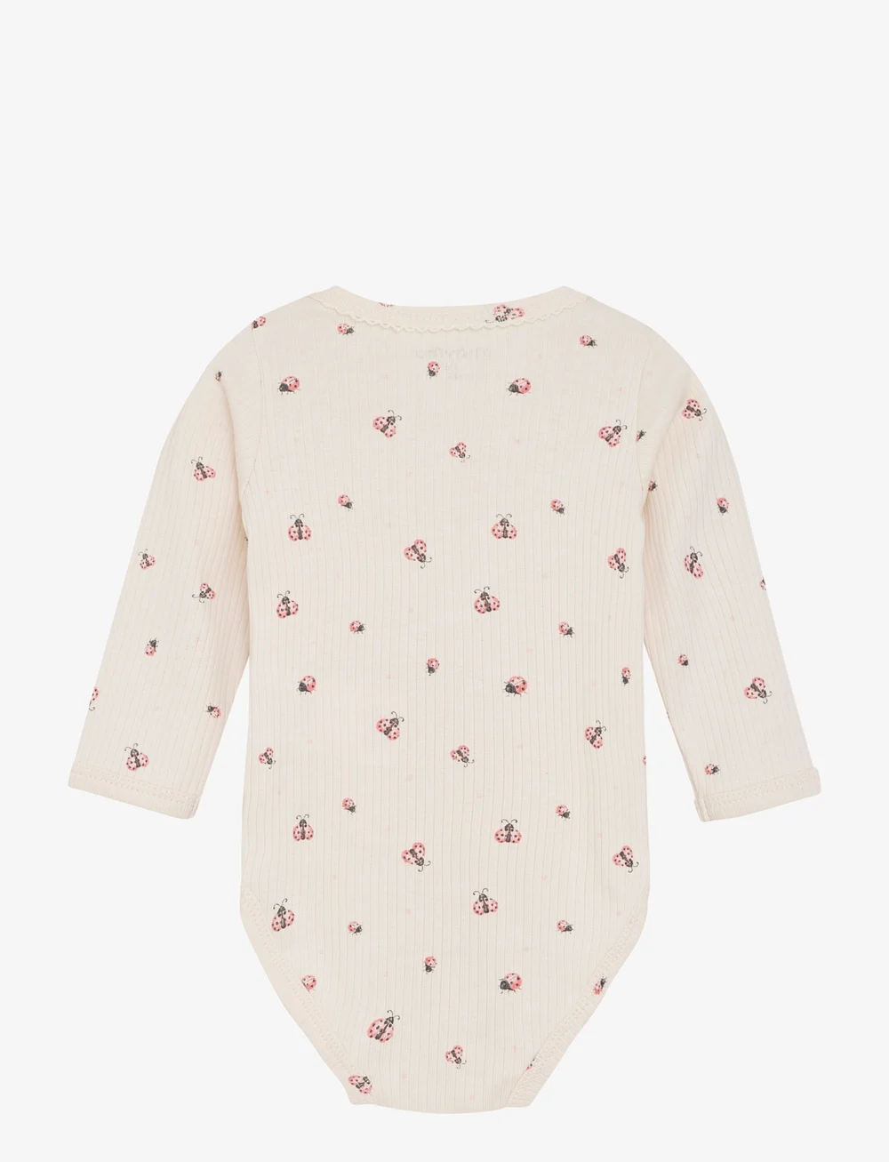 Minymo - Body LS AOP Rib - langärmelig - white swan - 1
