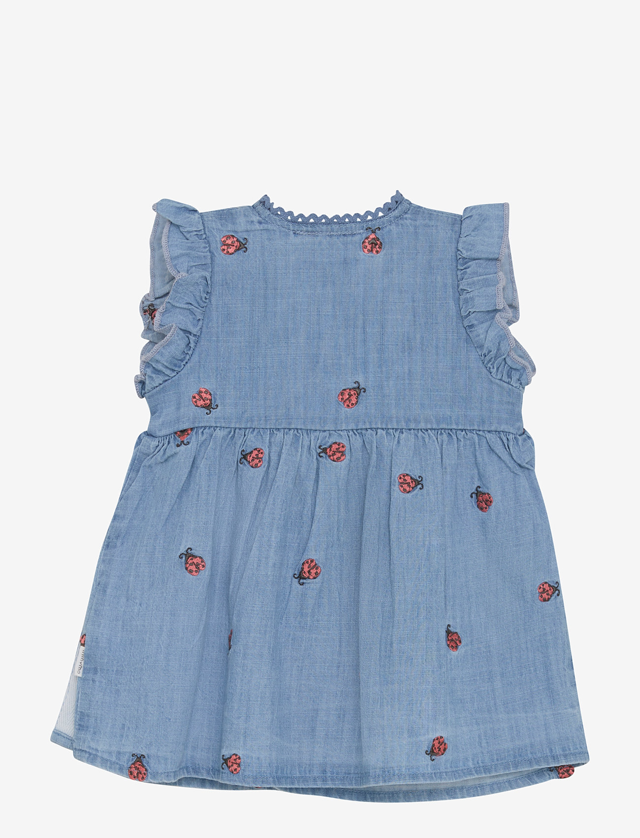 Minymo - Dress SS Emb. Chambray - faded denim - 2