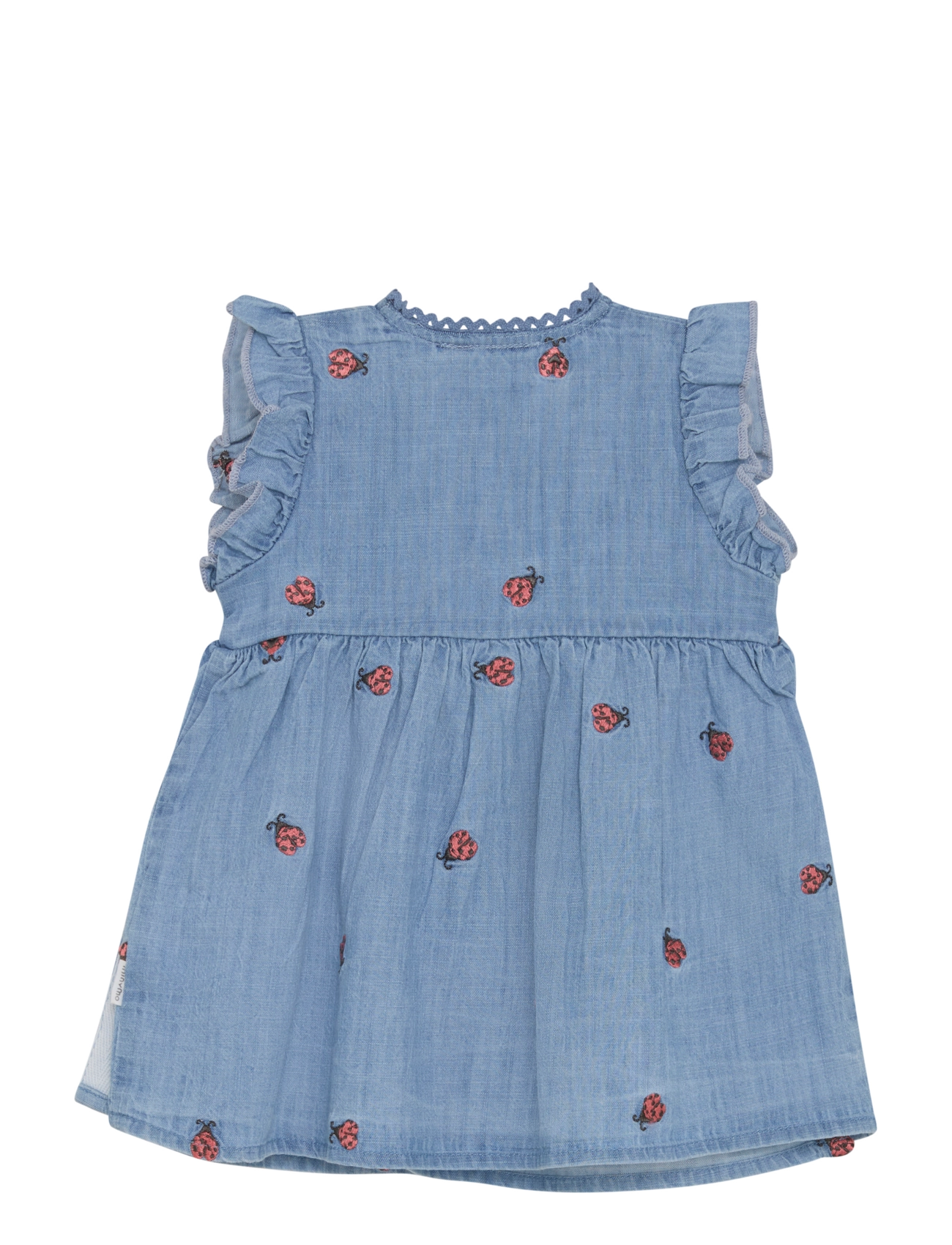 Minymo - Dress SS Emb. Chambray - faded denim - 2