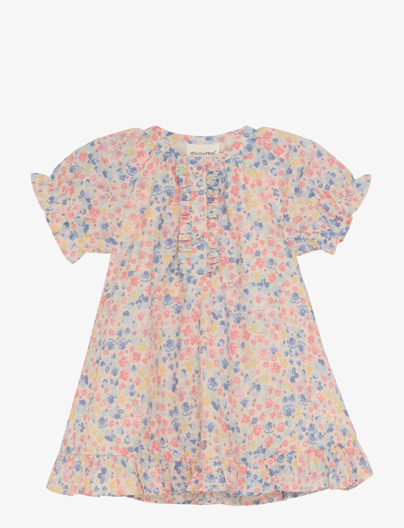 MINYMO Kleid Ss Aop W. Lining Pink - 68 - Kinder