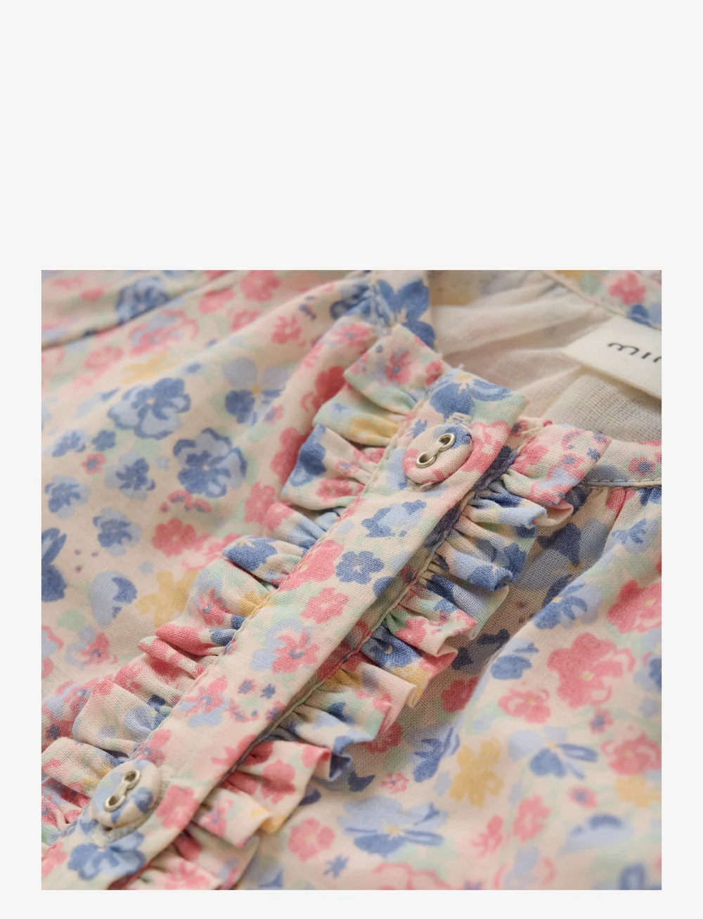 Minymo - Dress SS AOP w. Lining - kurzärmelige babykleider - skyway - 2