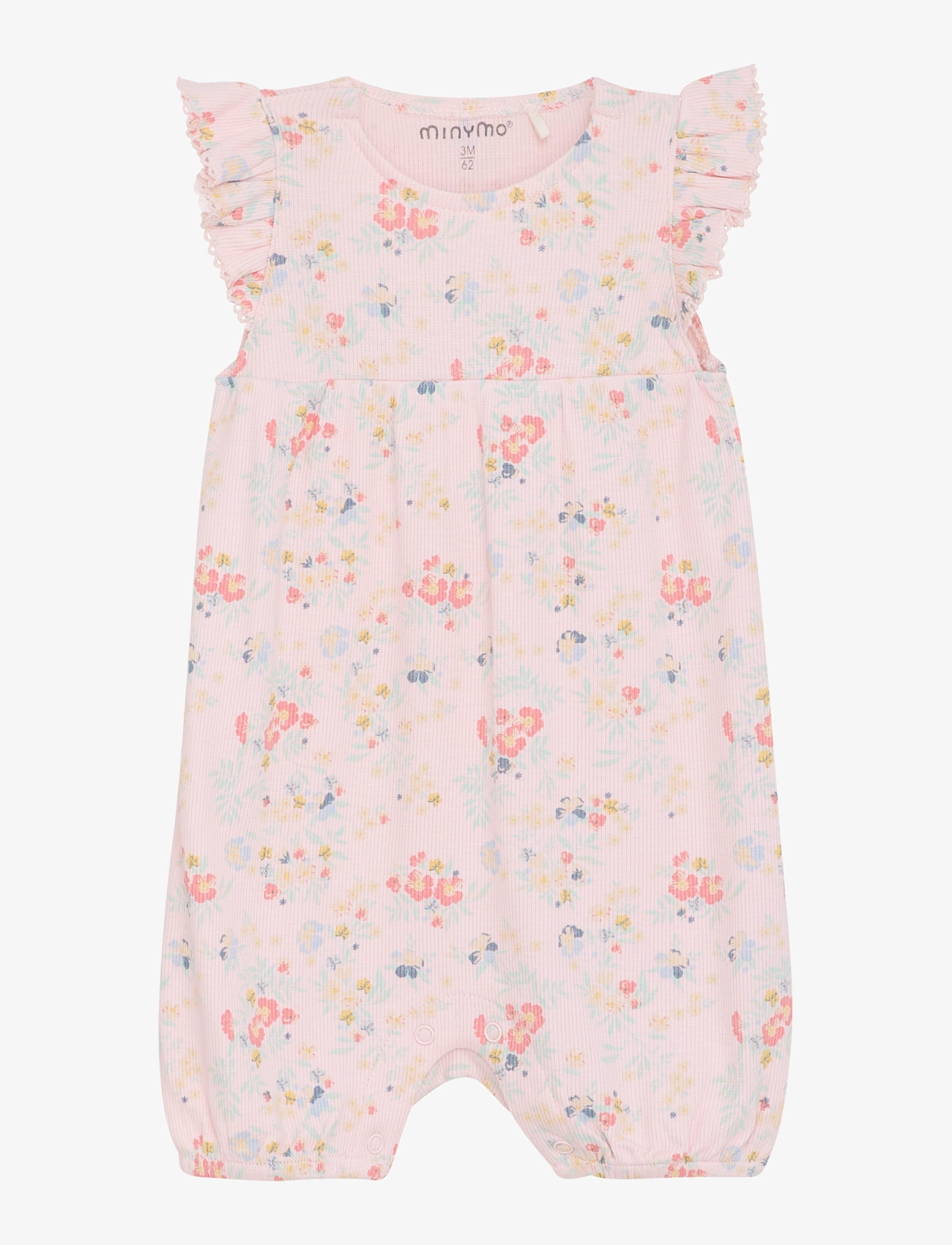 Minymo Suit SS AOP Rib - Strampler - ROSEN QUARTZ / pink/rose
