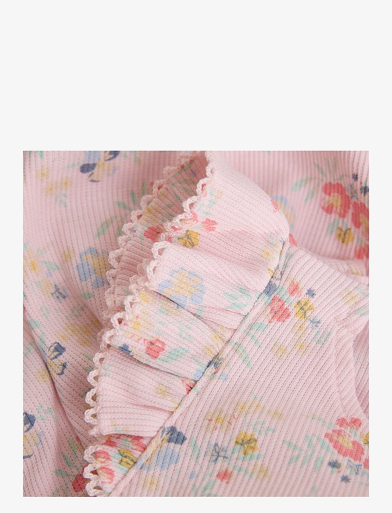 Minymo - Suit SS AOP Rib - kurzärmelig - rosen quartz - 2