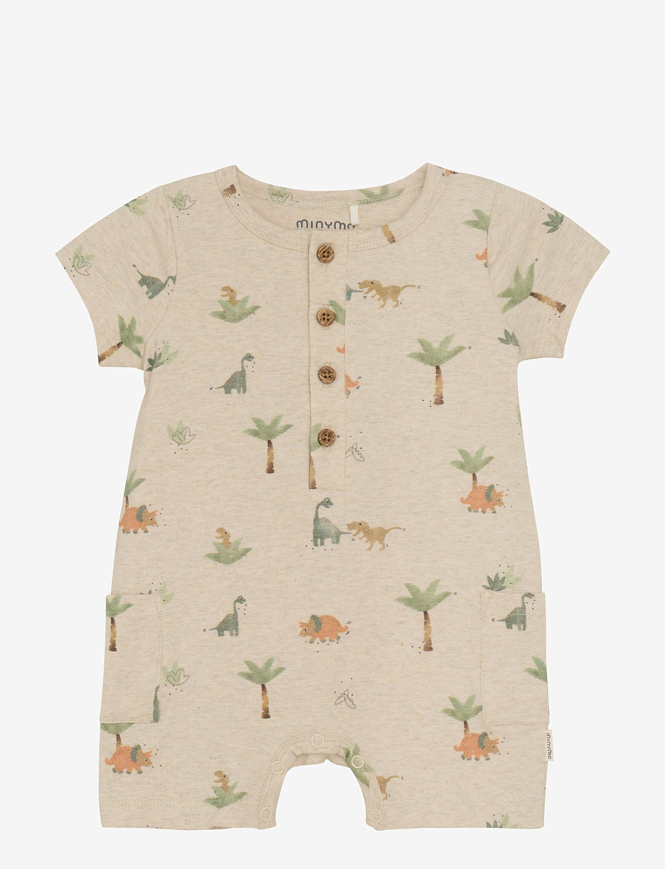 Minymo - Suit SS AOP - gifts below 15000kr - light beige melange - 0
