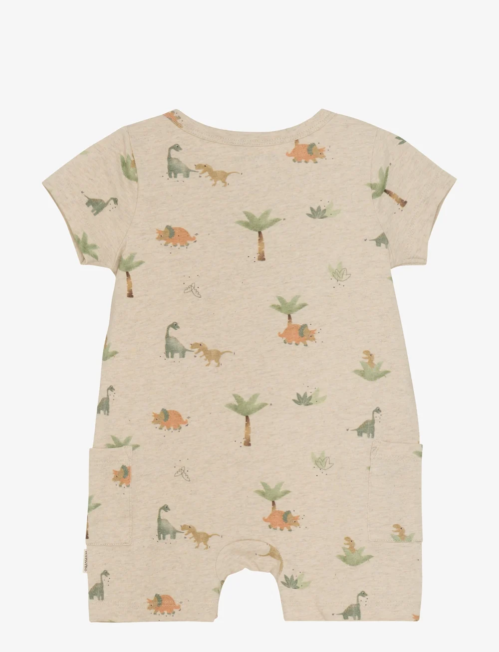 Minymo - Suit SS AOP - kurzärmelig - light beige melange - 1