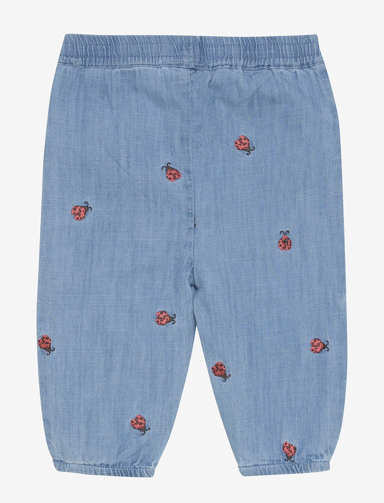 Minymo - Pants Emb. Chambray - faded denim - 1