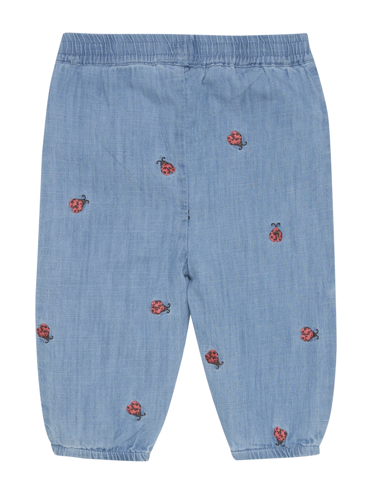 Minymo - Pants Emb. Chambray - faded denim - 1