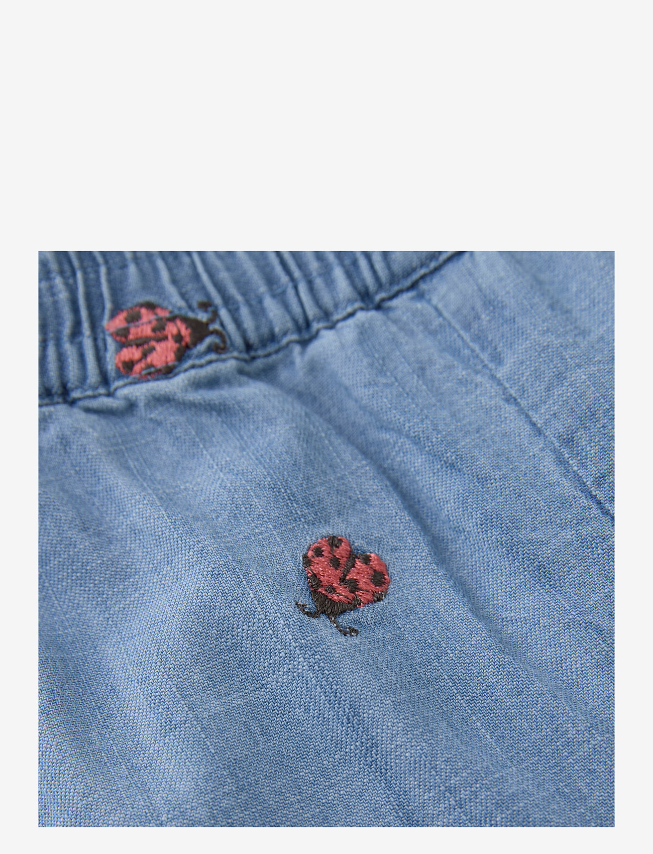 Minymo - Pants Emb. Chambray - faded denim - 2