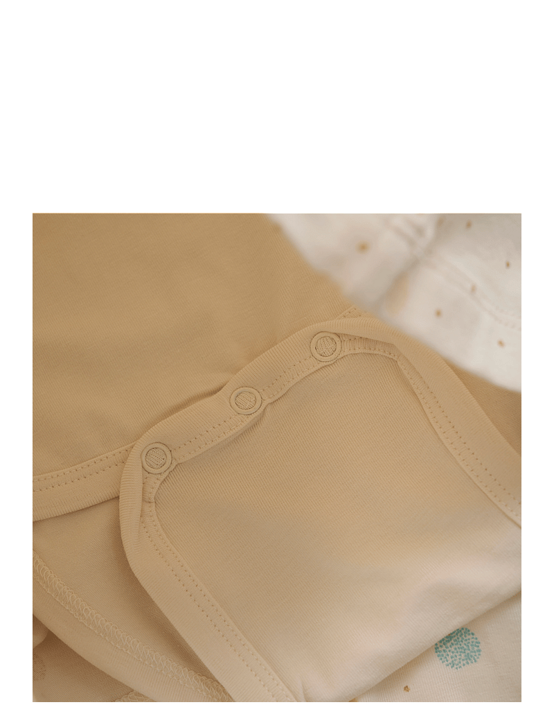 Minymo - Dress SS AOP - short-sleeved baby dresses - white swan - 2