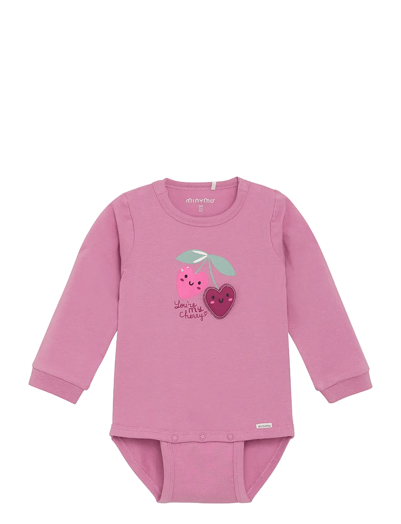 Minymo - Body LS - langærmede bodyer - mauve orchid - 0