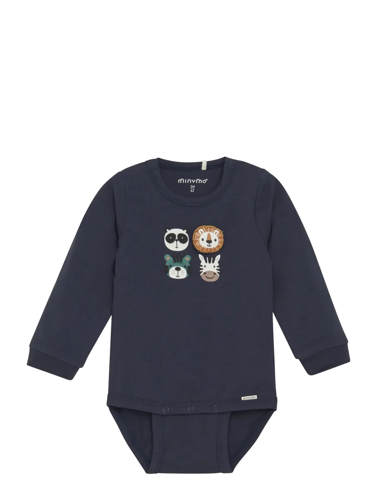 Minymo Body Ls, 80, Bodys, Marineblau - Long-sleeved Kinder