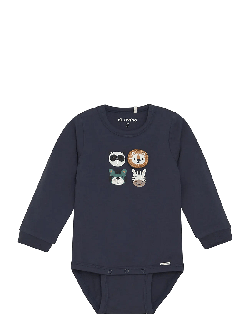 Minymo - Body LS - långärmade bodies - parisian night - 0