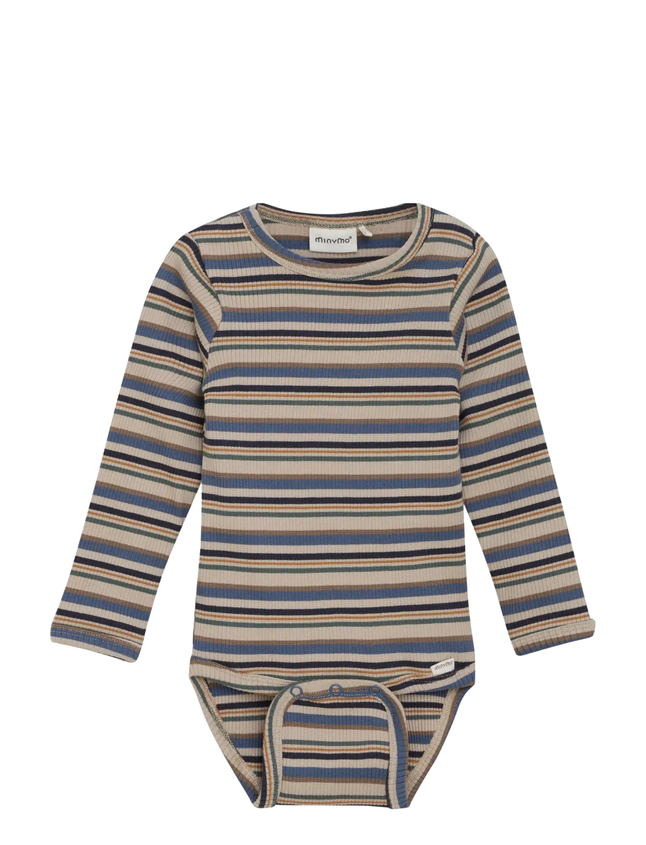 Minymo Body LS Y/D Rib - 4 for 3 - CHINA BLUE / multi