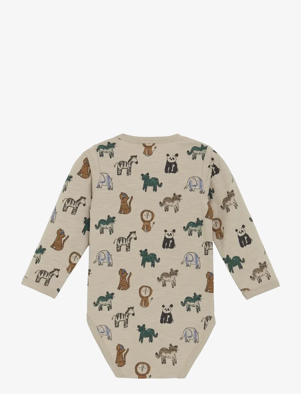 Minymo - Body LS AOP - langærmede heldragter - oxford tan - 1