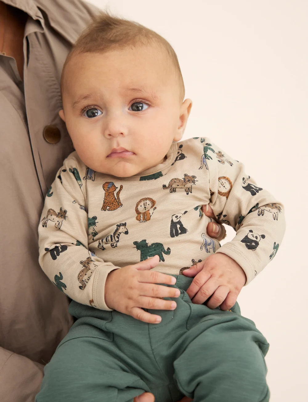 Minymo - Body LS AOP - langærmede heldragter - oxford tan - 3