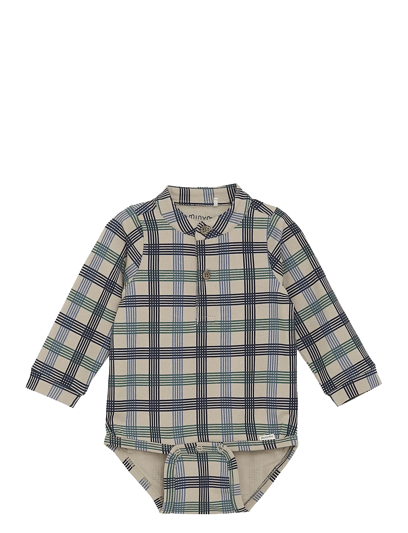 Minymo - Body LS AOP - long-sleeved - oxford tan - 0