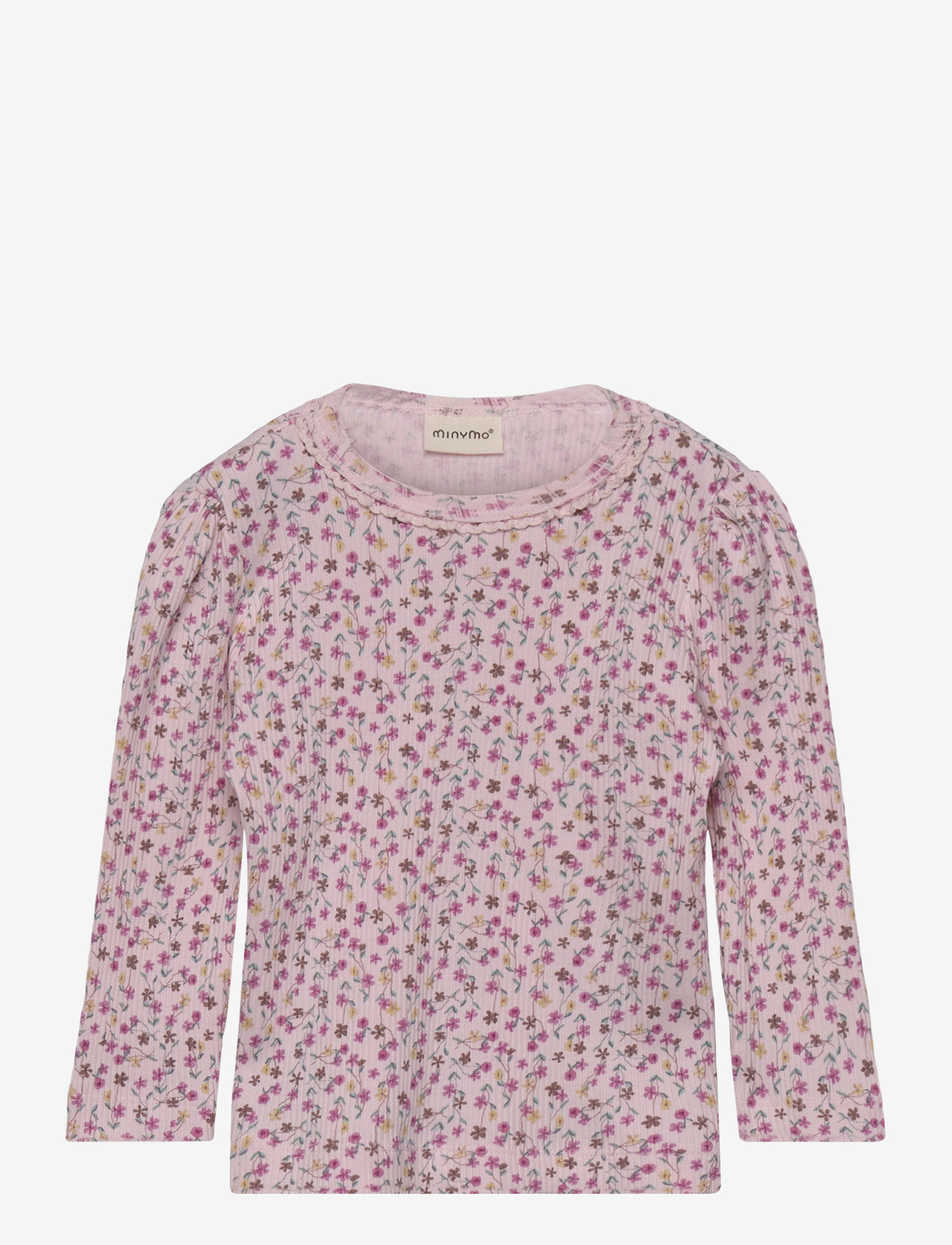 Minymo - T-shirt LS AOP Rib - langærmede t-shirts - tender touch - 0
