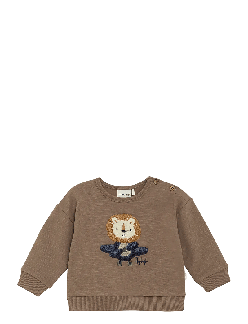 Minymo - Sweatshirt LS - sweatshirts - caribou - 0