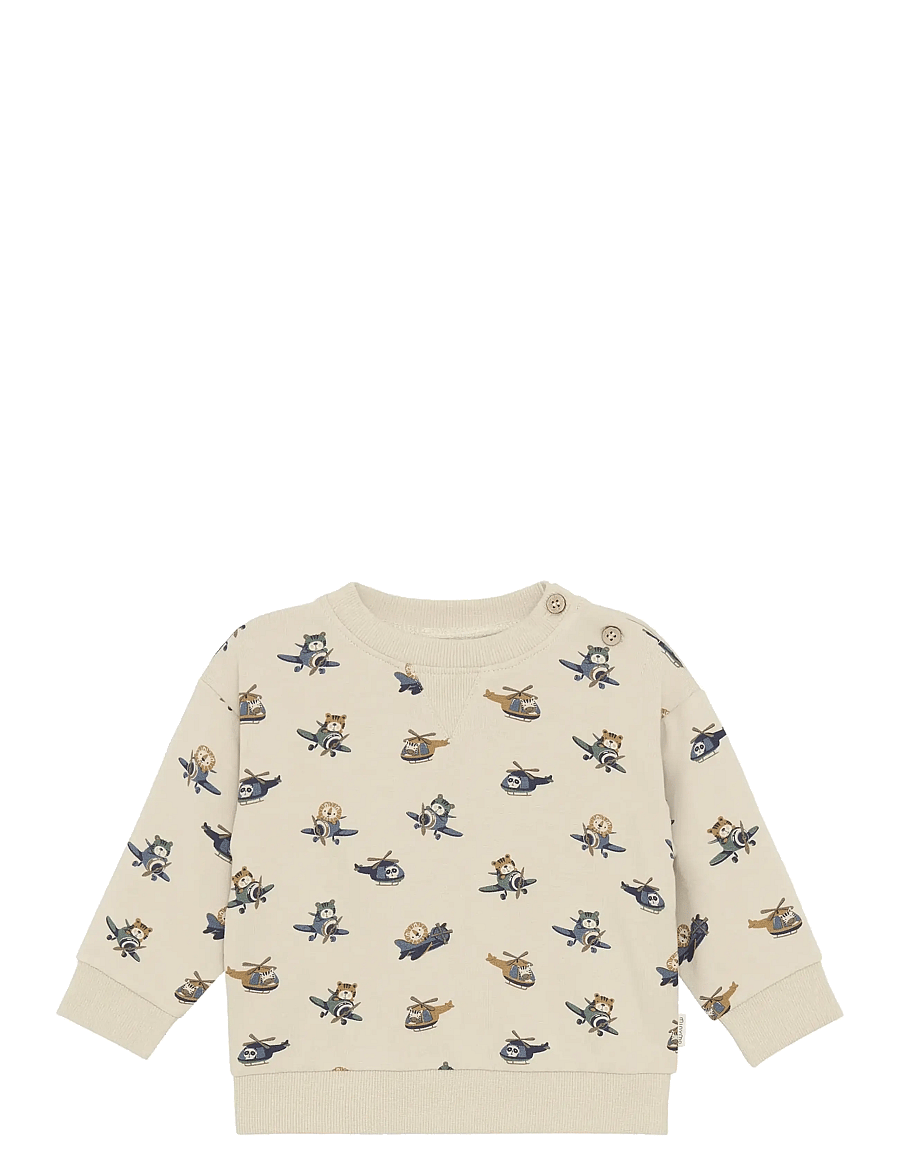 Minymo - Sweatshirt LS AOP - oxford tan - 0