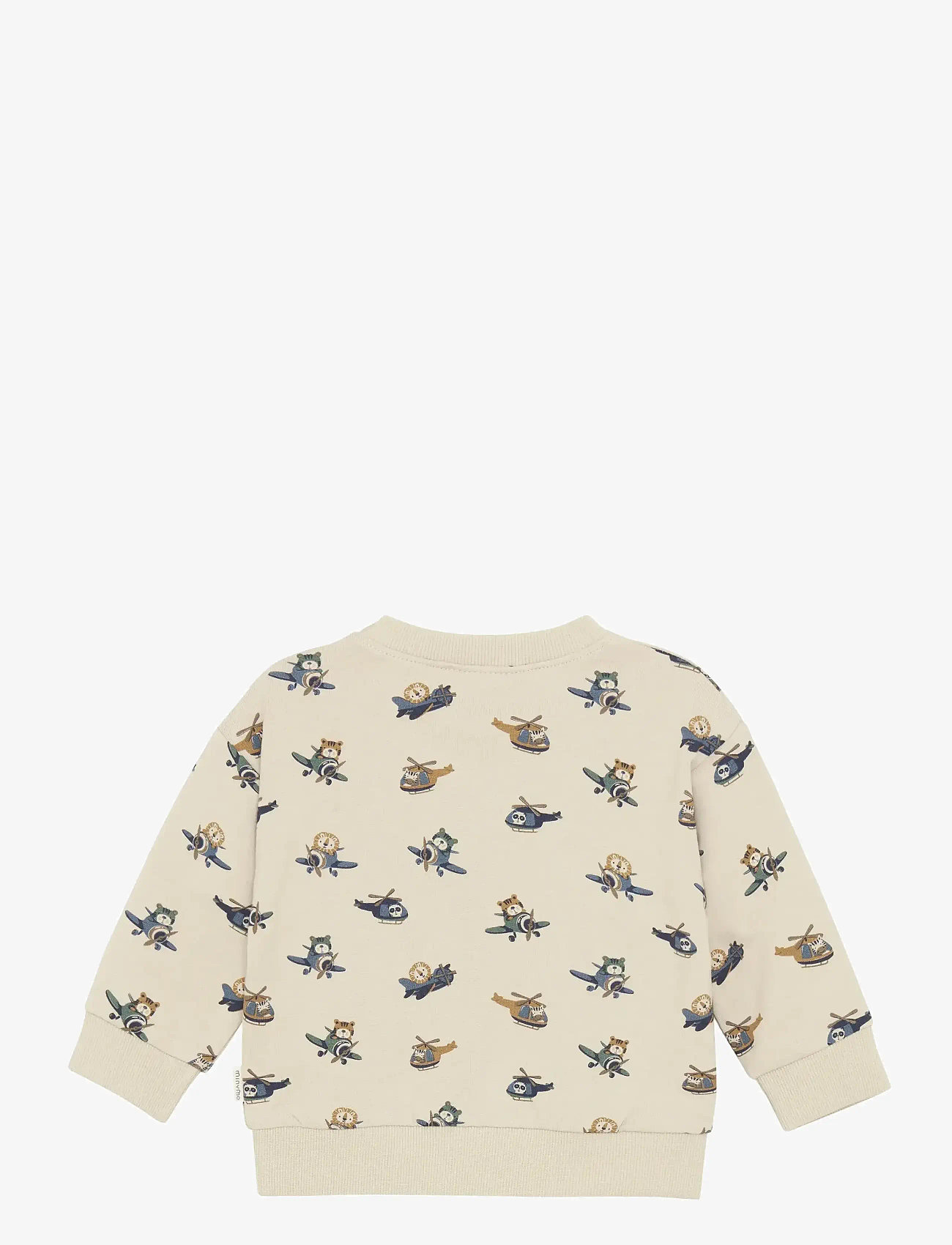 Minymo - Sweatshirt LS AOP - sweatshirts - oxford tan - 1