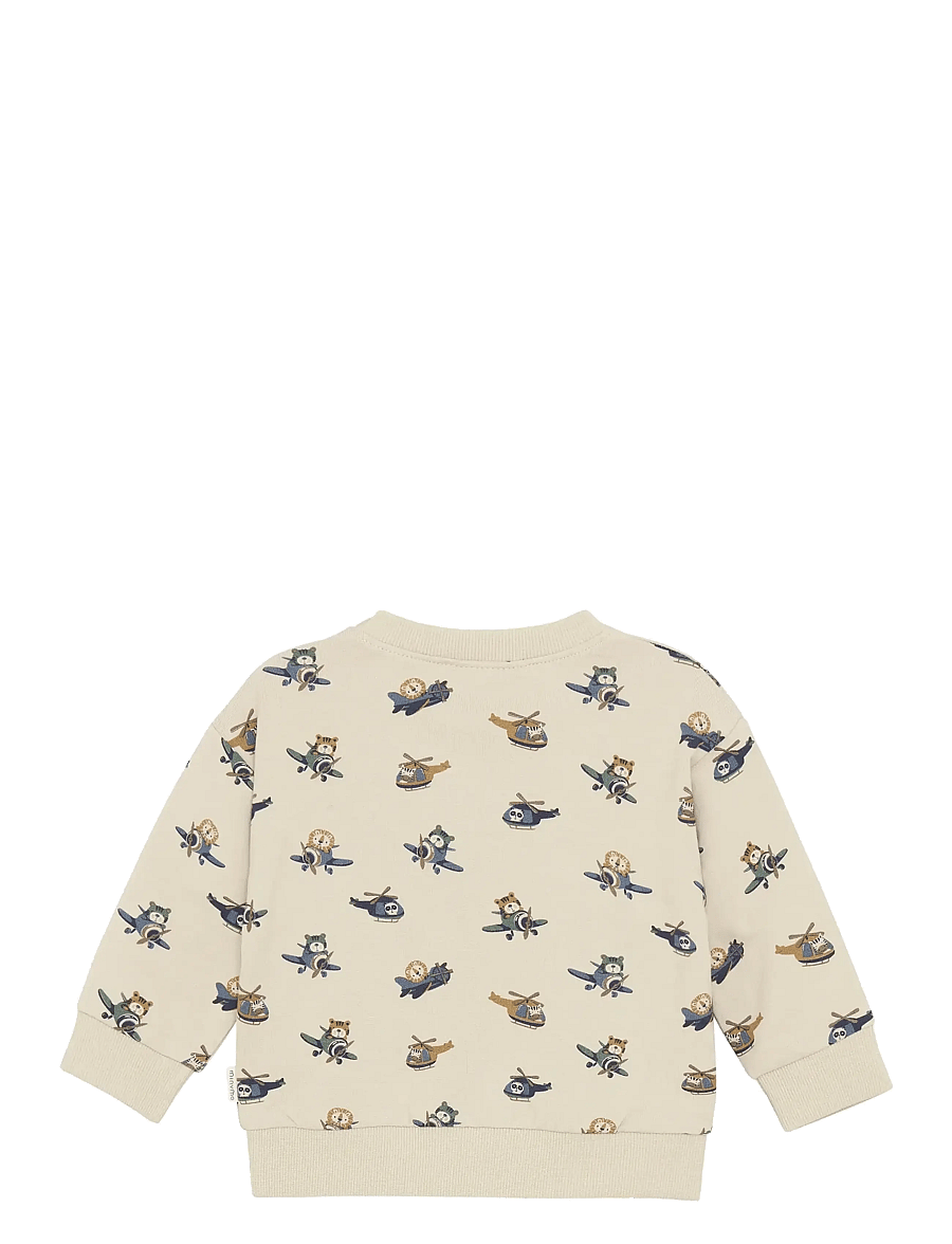 Minymo - Sweatshirt LS AOP - oxford tan - 1