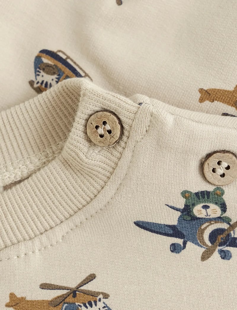 Minymo - Sweatshirt LS AOP - sweatshirts - oxford tan - 2