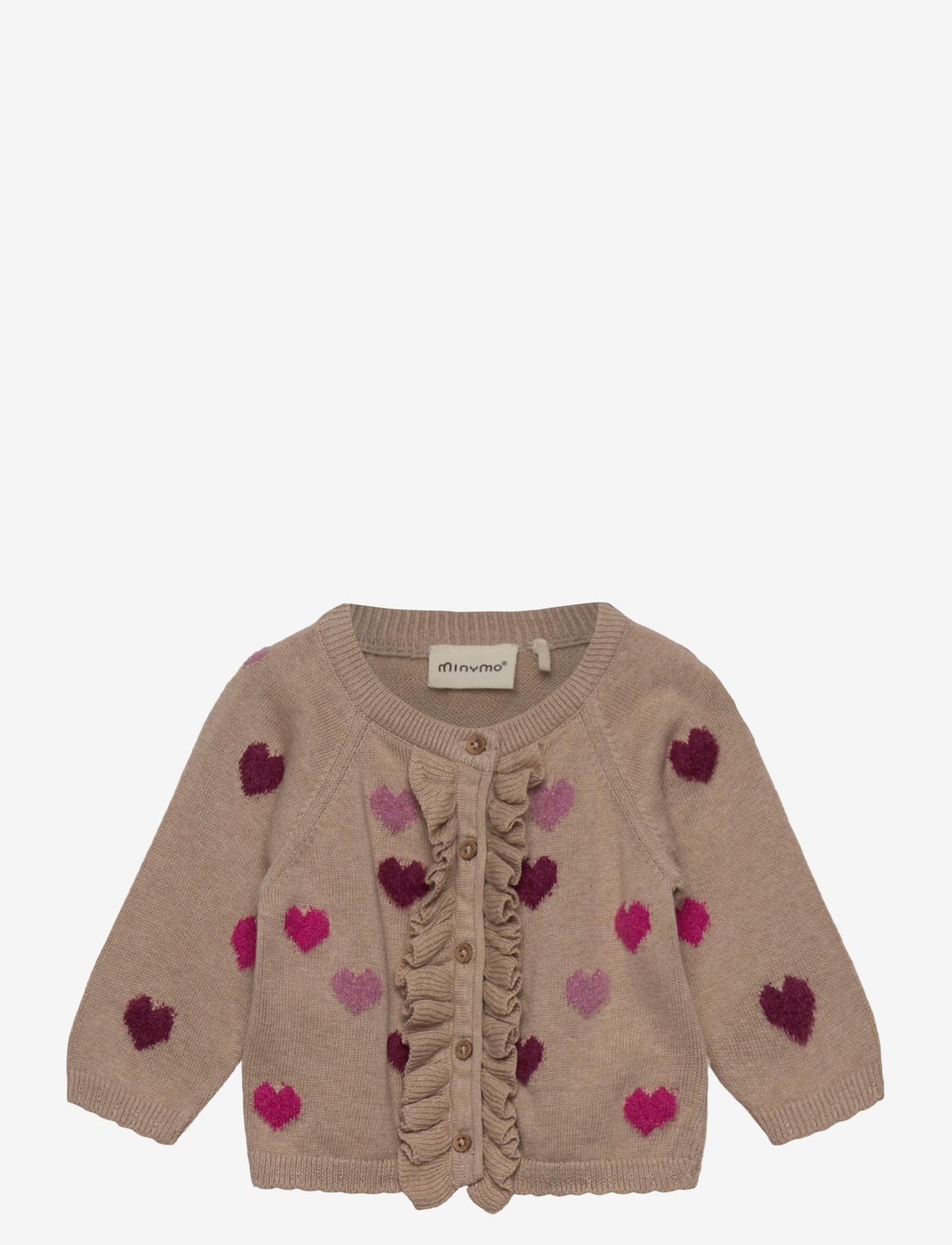 Minymo - Cardigan Knit - cardigans - beige melange - 0
