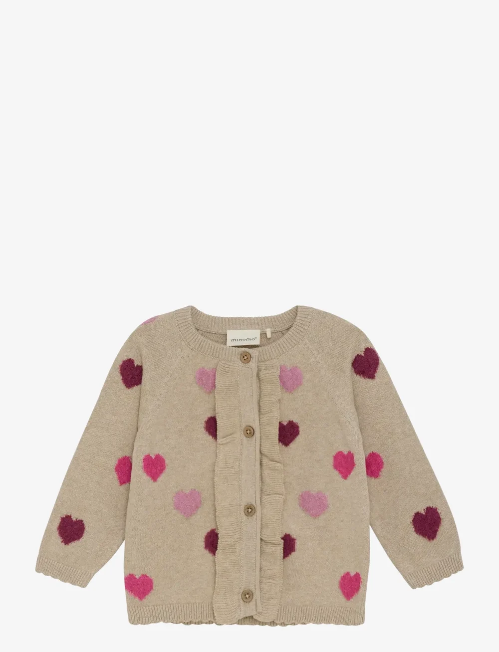 Minymo - Cardigan Knit - cardigans - beige melange - 0