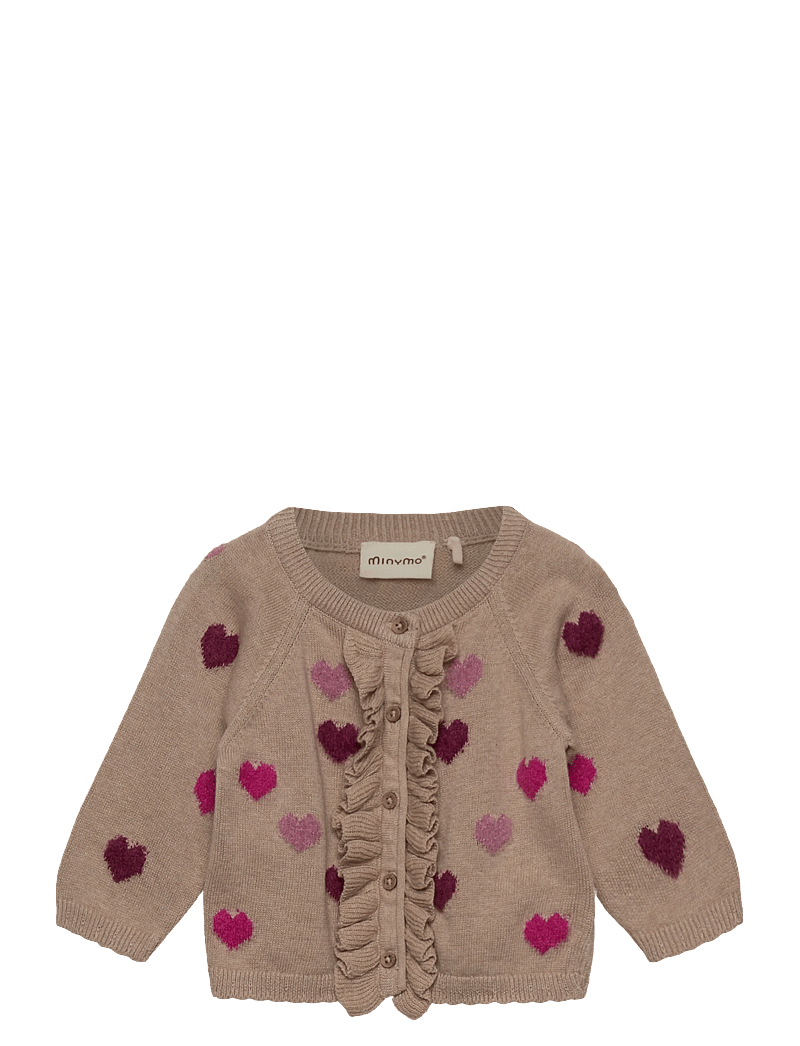 Minymo - Cardigan Knit - susegamieji megztiniai - beige melange - 0