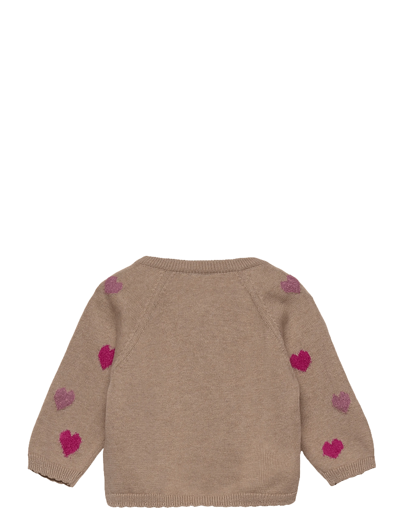 Minymo - Cardigan Knit - susegamieji megztiniai - beige melange - 1