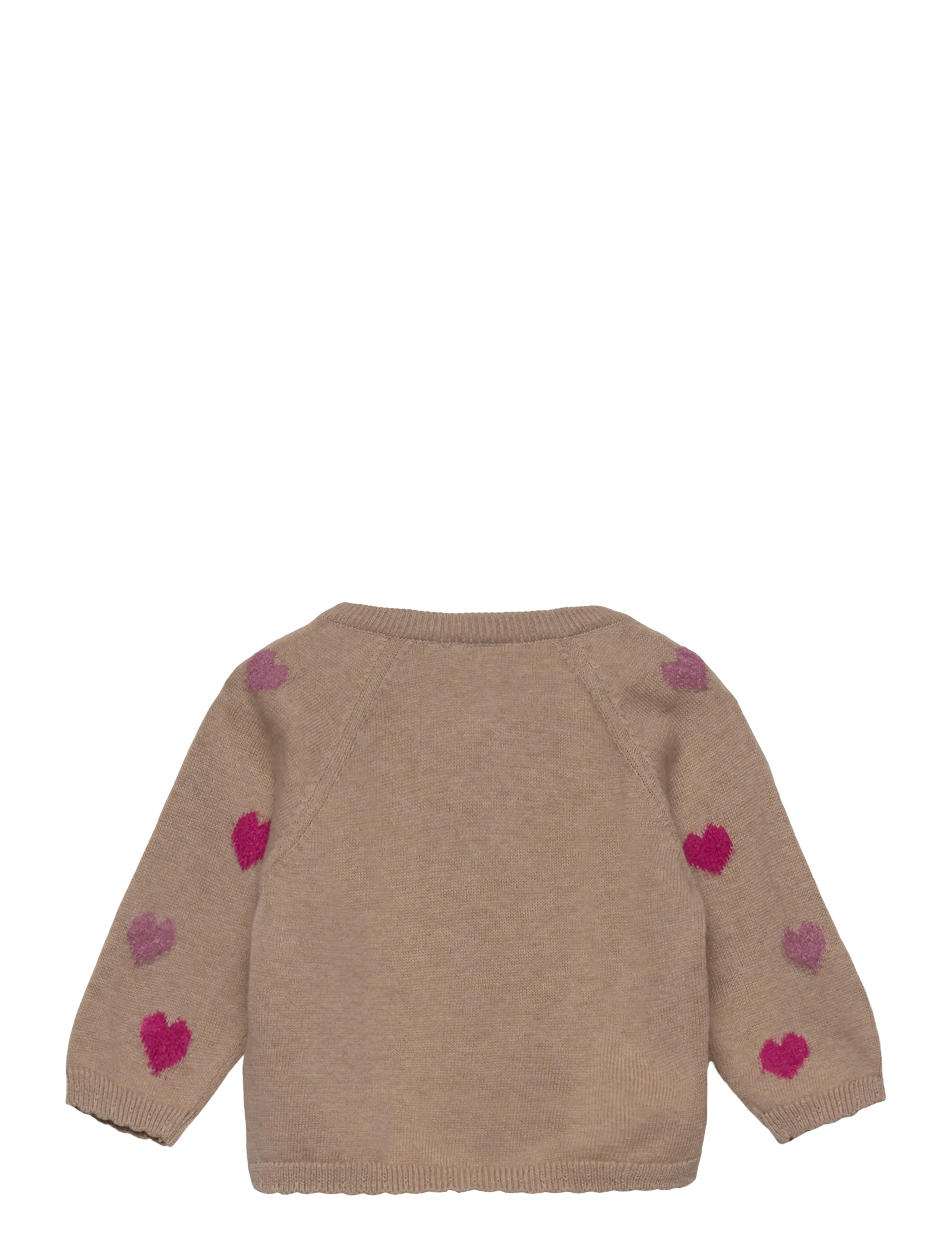 Minymo - Cardigan Knit - neuletakit - beige melange - 1