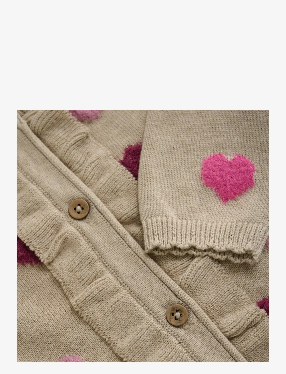 Minymo - Cardigan Knit - cardigans - beige melange - 2