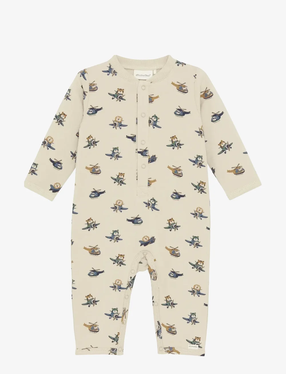 Minymo - Suit AOP Sweat - jumpsuits - oxford tan - 0
