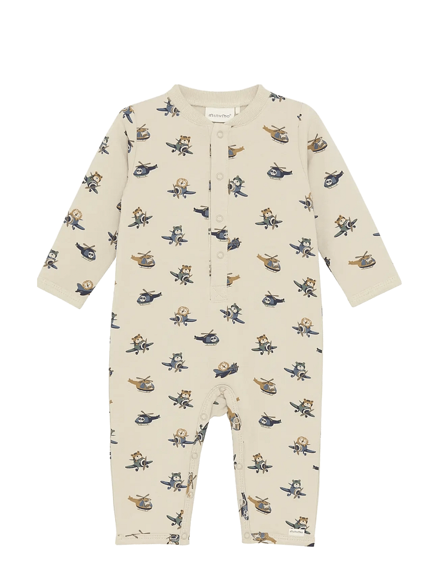 Minymo - Suit AOP Sweat - byxdress - oxford tan - 0