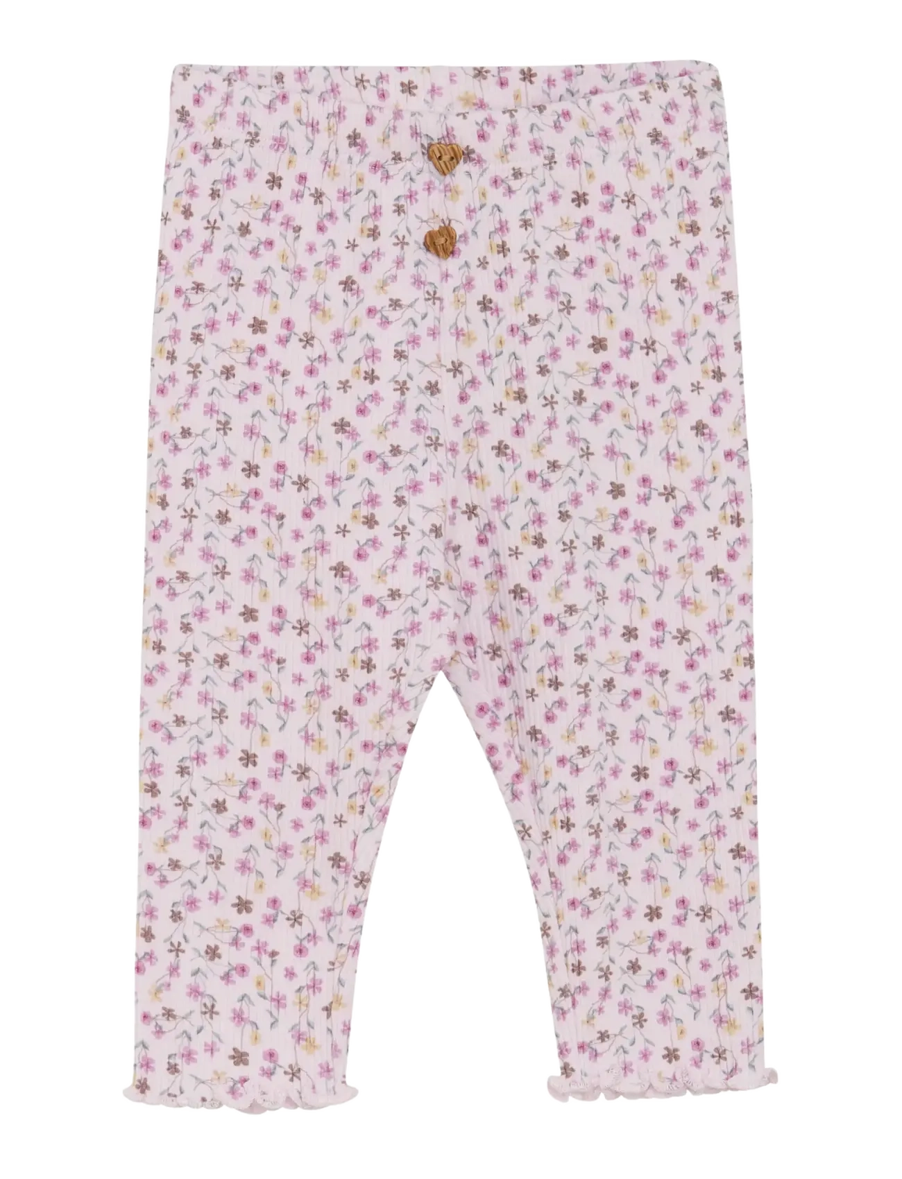 Minymo Legging Aop Rib, 68, Unterteile, Rosa - Leggings, Kinder