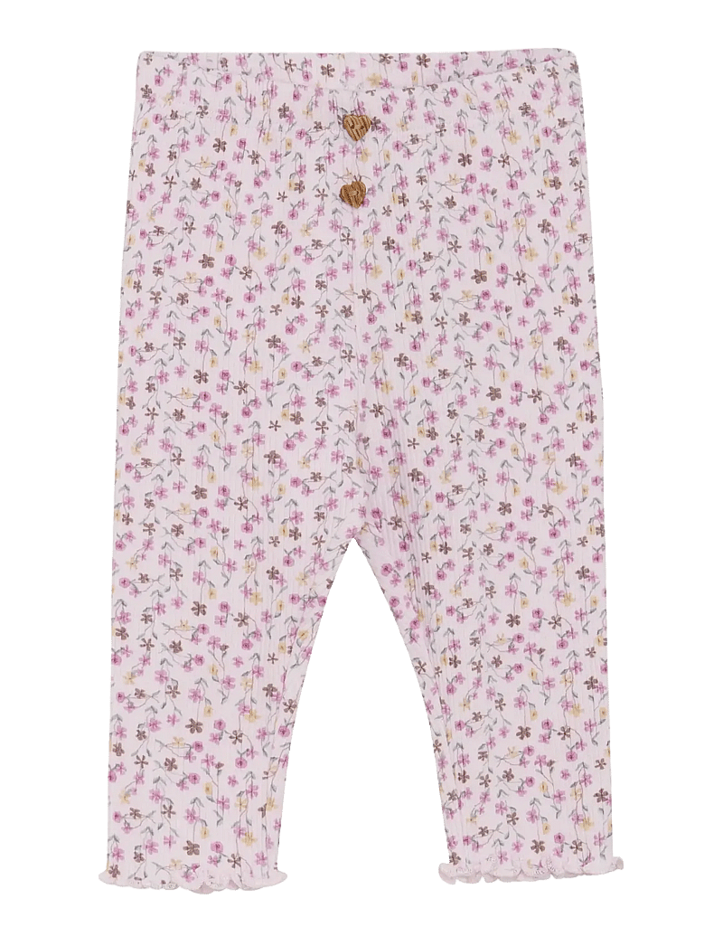 Minymo - Legging AOP Rib - leggings - tender touch - 0