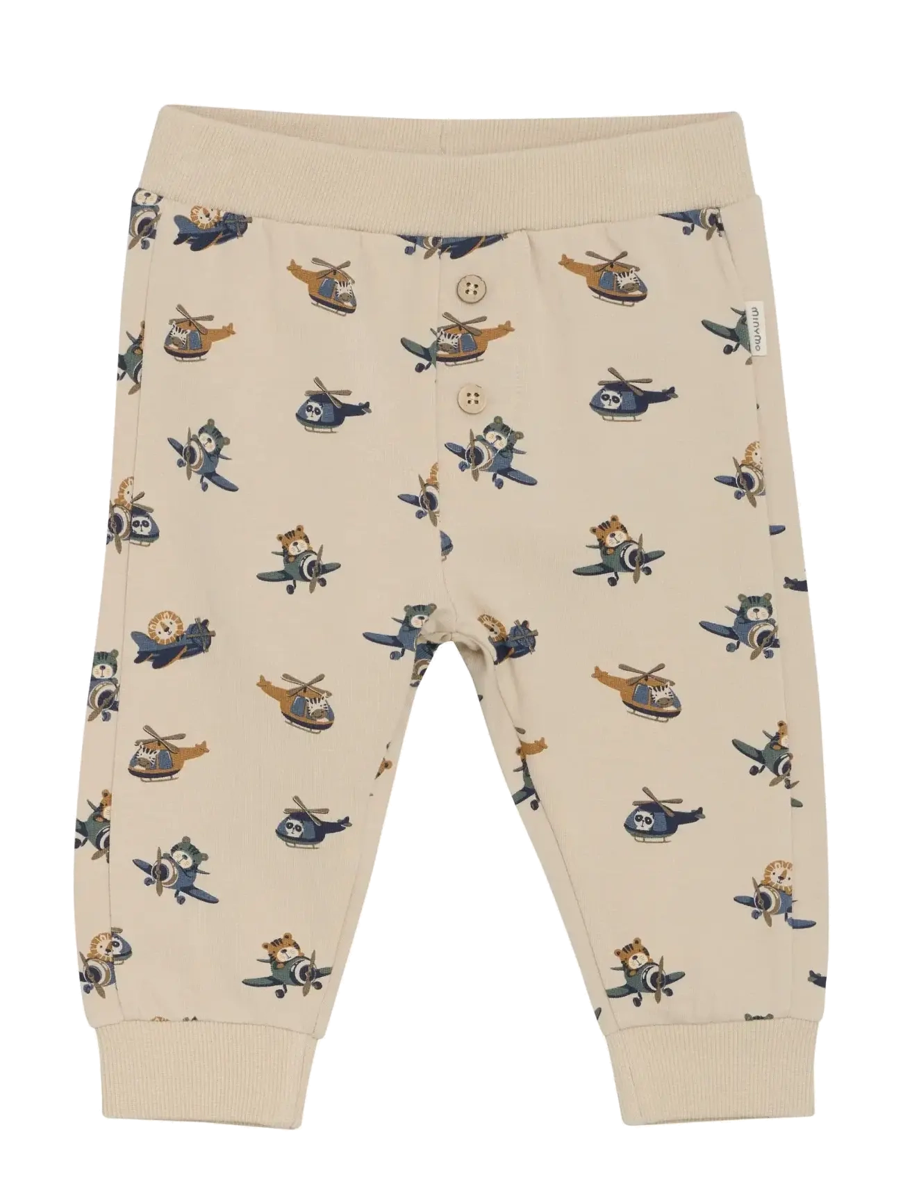 Minymo Pants AOP Sweat - 4 for 3 - OXFORD TAN / beige
