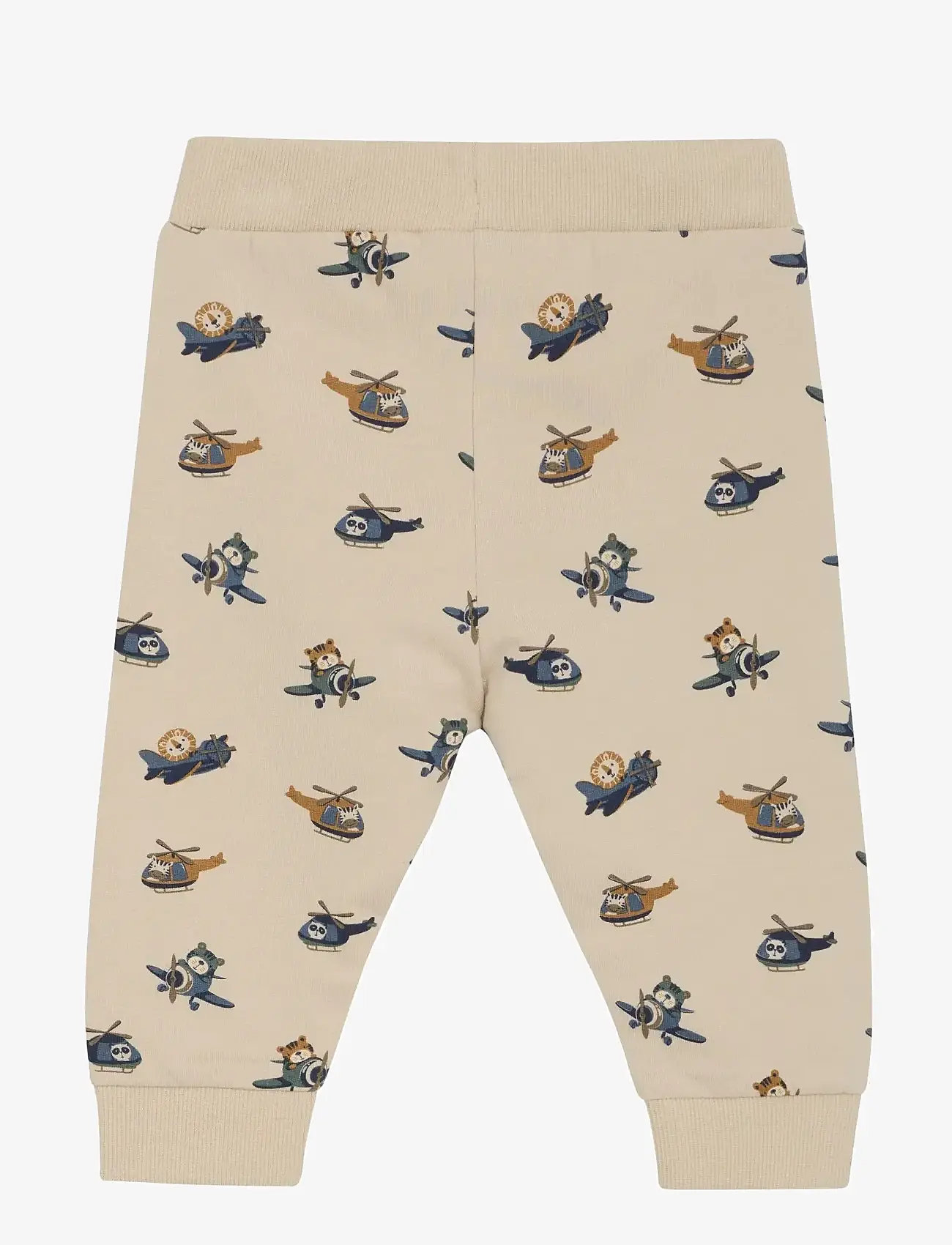 Minymo - Pants AOP Sweat - mjukisbyxor - oxford tan - 1