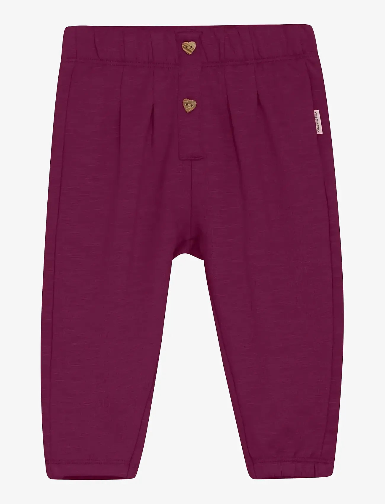 Minymo - Pants Sweat - efterårstøj - raspberry coulis - 0