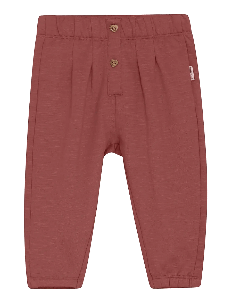 Minymo - Pants Sweat - mjukisbyxor - withered rose - 1