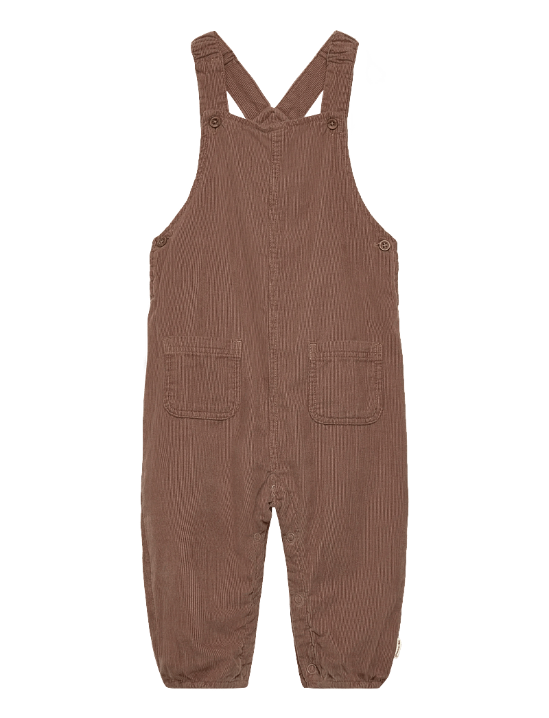 Minymo - Overall Corduroy w. Lining - vinterbyxor - caribou - 0